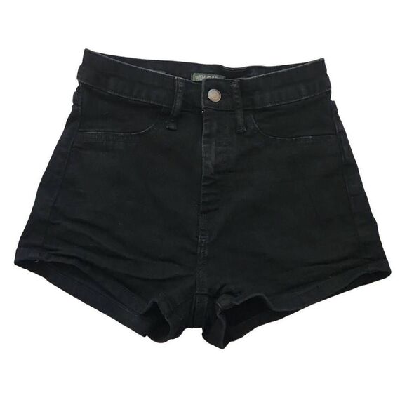 Wild Fable Ladies Size 2 / 26R Black Denim Highest Rise Shorts - Picture 1 of 4